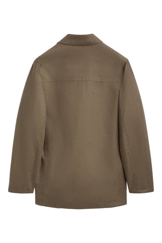 Trench en lin mélangé 3 layers - Marron clair