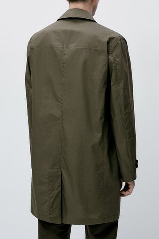 Trench en tissu technique léger - Vert foncé