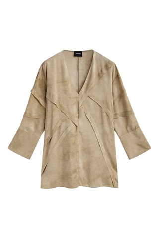 Blouse tie and dye en lin - Beige