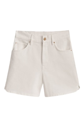 Short en jean - Blanc