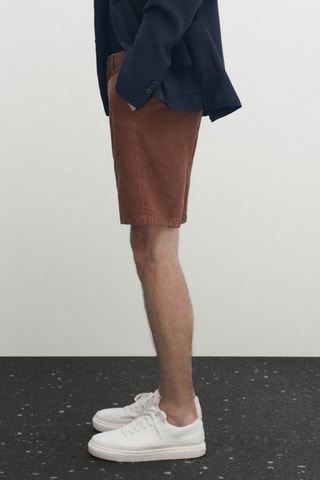 Bermuda en laine - Marron