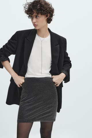 Jupe droite - Argenté