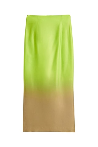 Jupe dégradée nœud sur le côté - Vert citron et kaki