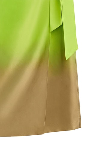 Jupe dégradée nœud sur le côté - Vert citron et kaki