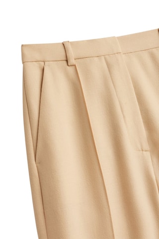 Pantalon de costume laine couture centrale - Beige