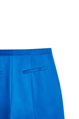 Pantalon de costume large satiné fentes - Indigo