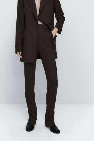 Pantalon de costume fentes dans le bas - Marron