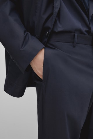 Pantalon de costume popeline studio - Bleu marine