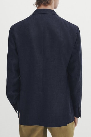 Blazer texturé bleu marine - Bleu marine