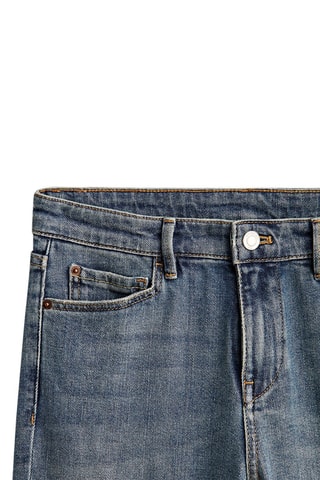 Jean cropped taille mi-haute slim fit - Bleu foncé