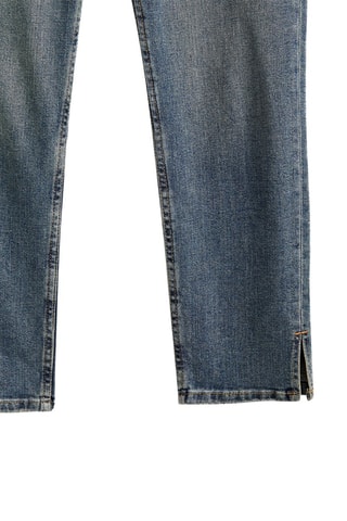 Jean cropped taille mi-haute slim fit - Bleu foncé