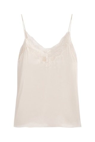 Top style nuisette avec dentelle - Studio - Beige