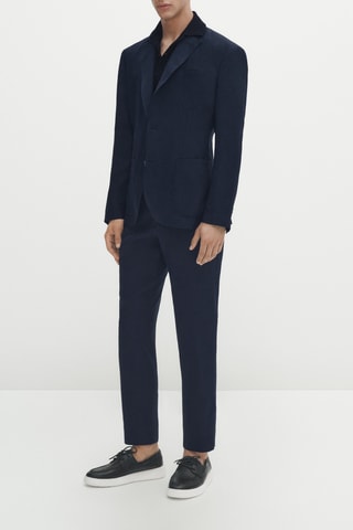 Polo 100% coton maxi texturé - Bleu marine