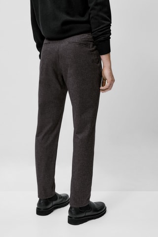 Pantalon chino teinté coupe jogging - Gris chiné