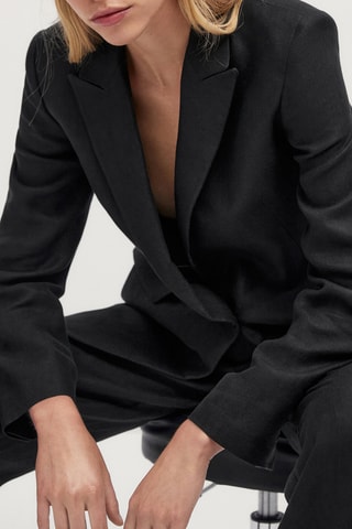 Veste noire 100% lin - Noir