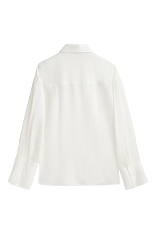 Chemise en soie fendue - Ecru