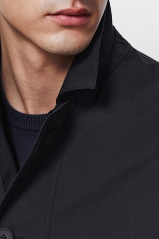 Trench habillé laine mélangée - Bleu nuit