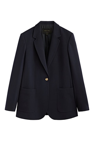 Blazer bleu marine poches plaquées - Bleu marine