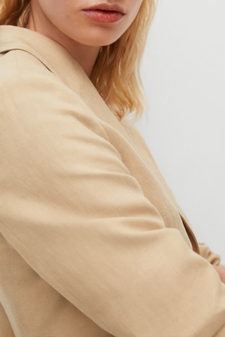 Blazer en lin noué - Ecru