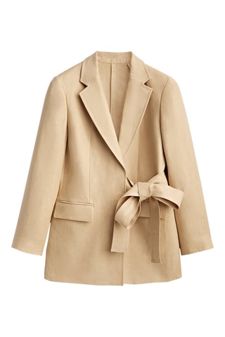 Blazer en lin noué - Ecru