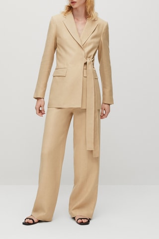 Blazer en lin noué - Ecru