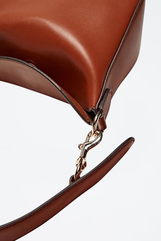 Mini-sac seau porté à l’épaule en cuir nappa - Camel