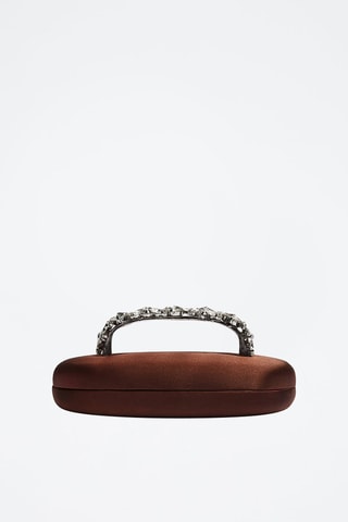 Sac clutch anse décorative - Studio - Marron
