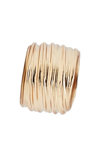 Bague texturée plaqué or