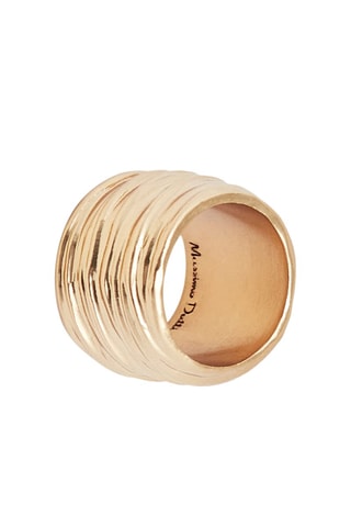 Bague texturée plaqué or