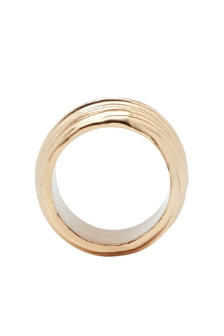 Bague texturée plaqué or