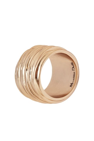 Bague texturée plaqué or