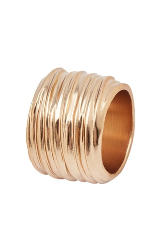 Bague texturée plaqué or