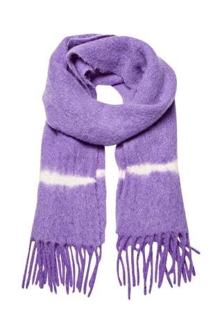 Echarpe tie-dye franges - Violet