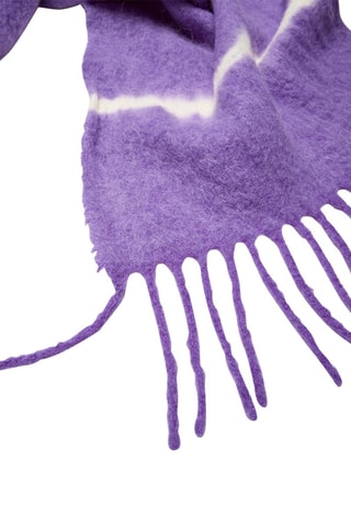 Echarpe tie-dye franges - Violet