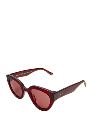 Lunettes de soleil bordeaux ovales femme - Catégorie 3
