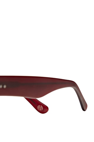 Lunettes de soleil bordeaux ovales femme - Catégorie 3