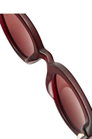 Lunettes de soleil bordeaux ovales femme - Catégorie 3