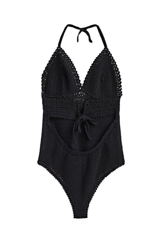 Maillot de bain maille crochet - Noir