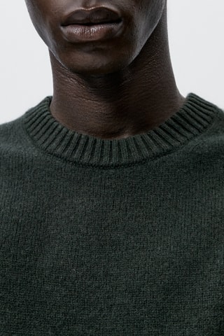 Pull col rond en laine mélangée avec 3% de cachemire - Noir