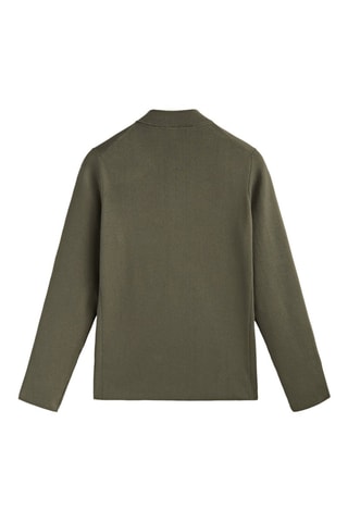 Cardigan en maille type bomber - Kaki