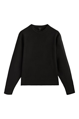 Pull en maille à col rond - Noir
