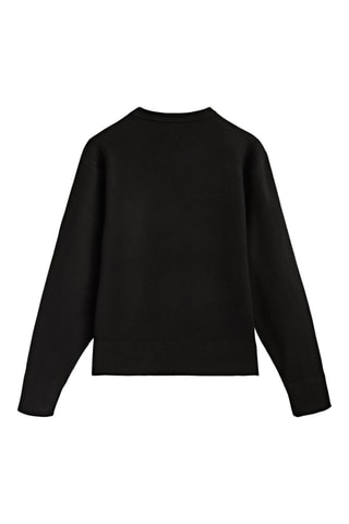 Pull en maille à col rond - Noir