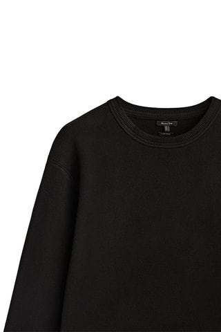 Pull en maille à col rond - Noir