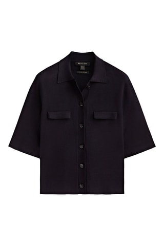 Cardigan en maille manches courtes - Noir