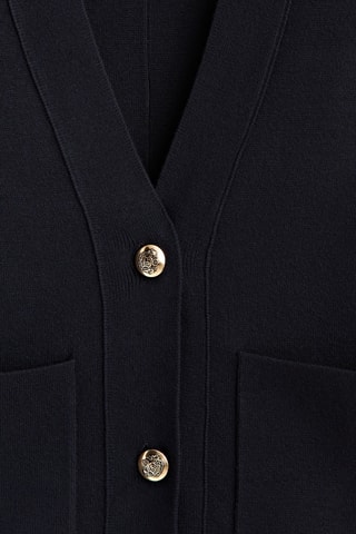 Cardigan en maille cintré - Noir