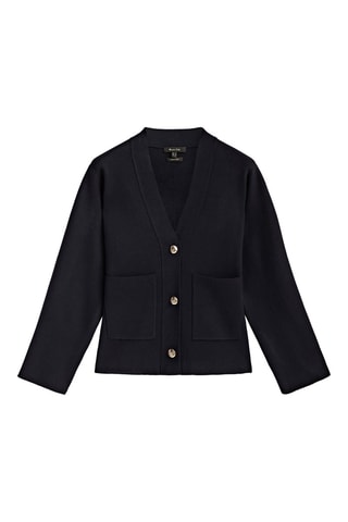 Cardigan en maille cintré - Noir