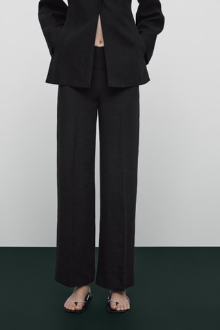 Pantalon costume en lin coutures Limited Edition - Noir