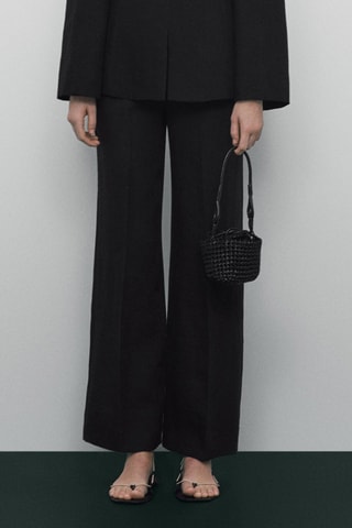 Pantalon costume en lin coutures Limited Edition - Noir