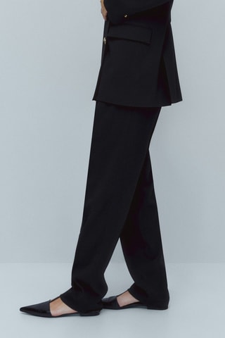 Pantalon en crêpe pinces - Noir