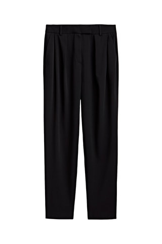 Pantalon en crêpe pinces - Noir